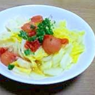 白菜とミニトマトのコンソメ煮